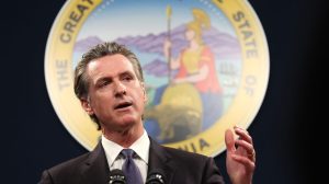 California Gov. Gavin Newsom speaking.