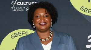 Stacey Abrams posing for a picture.