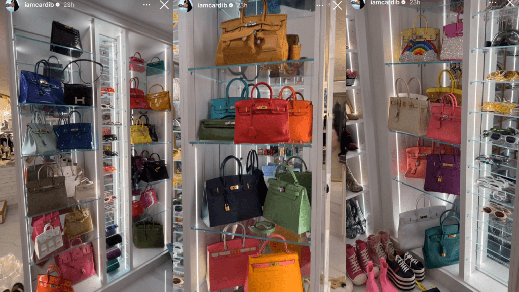 Cardi B birkin bag collection