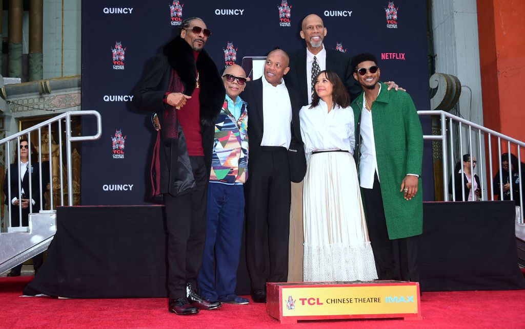 Snoop Dogg, Quincy Jones, Dr. Dre, Kareem Abdul-Jabbar, Rashida Jones, Usher