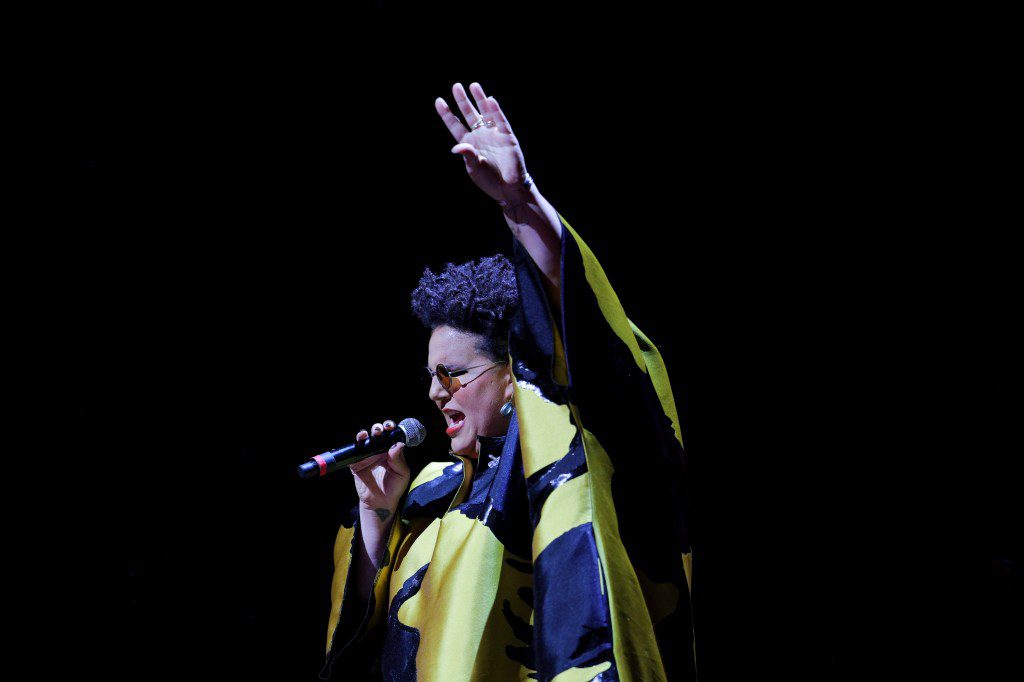 Brittany Howard performing on stage at the Apollo Theater