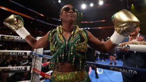 Claressa Shields in the ring.