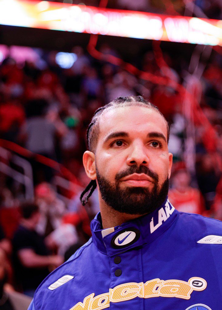 Drake with braids