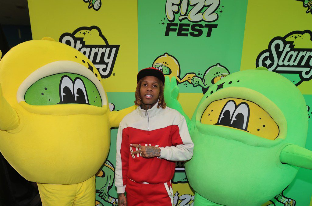 Lil Durk wearing red