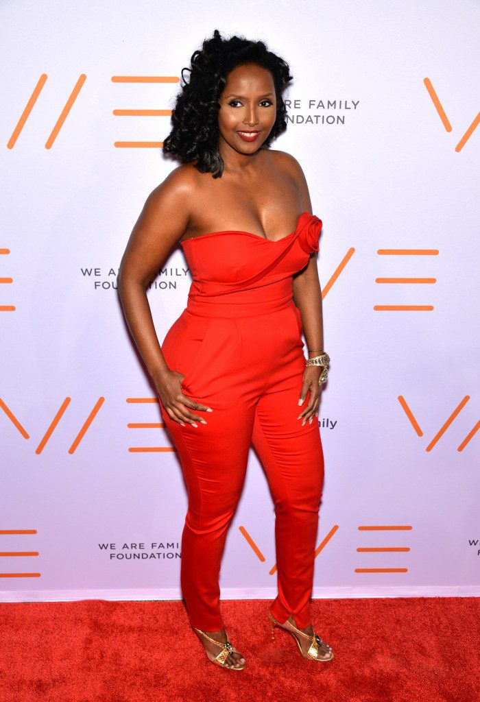 Alfa Anderson wearing red