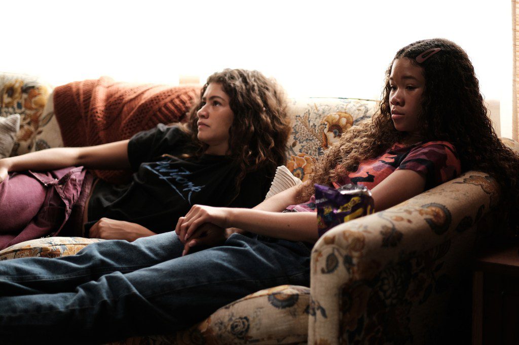 Storm Reid and Zendaya in Euphoria