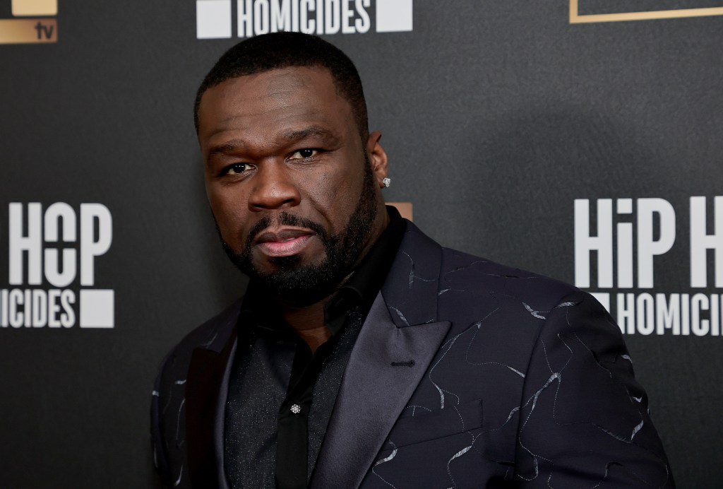 50 Cent wearing all black