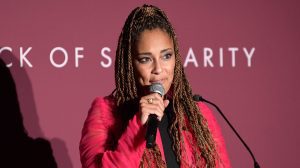 Amanda Seales speaking at